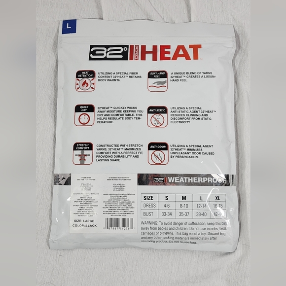 32 DEGREES HEAT LONG SLEEVE SCOOP NECK LAYER TSHIRT WOMENS NEW BLACK - Picture 3 of 8